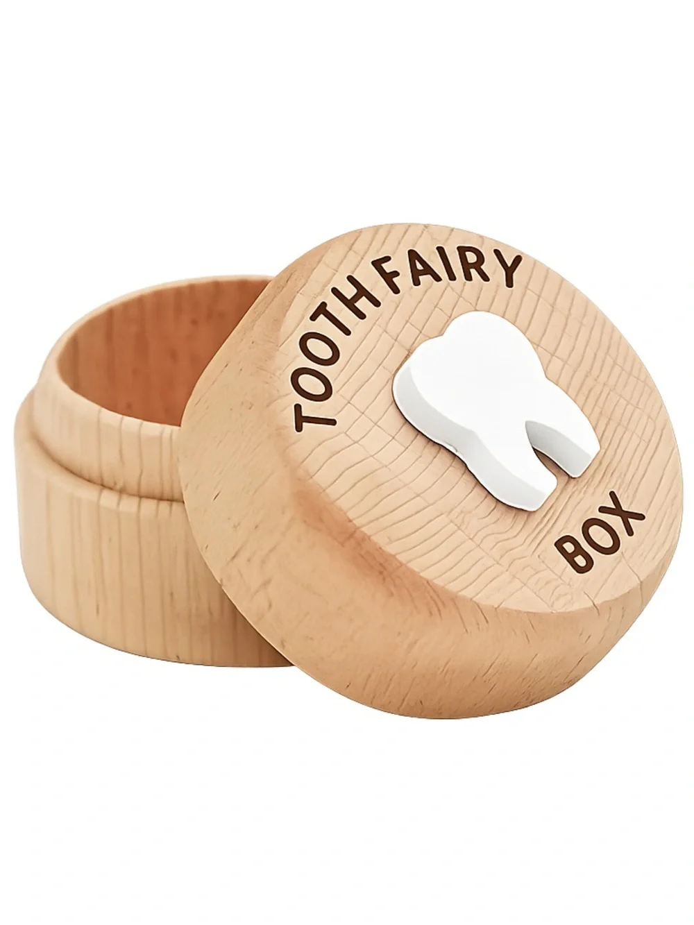 🦷 Wooden Tooth Fairy Keepsake Box for Lost Teeth Kids Memory Box